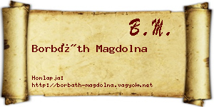 Borbáth Magdolna névjegykártya